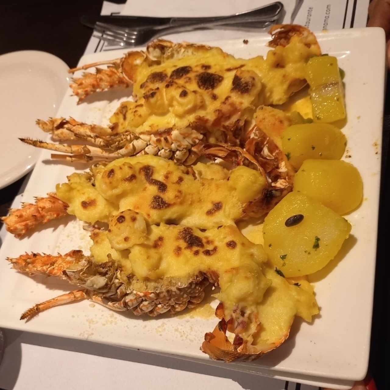 Mariscos - Langosta Gratinada