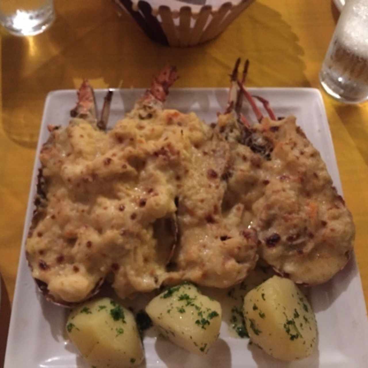 Langosta gratinada