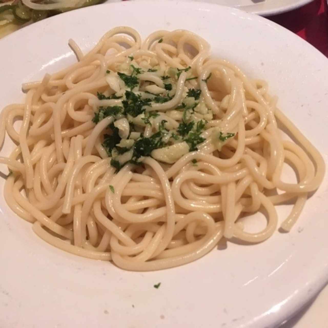 Spaguetti al olio