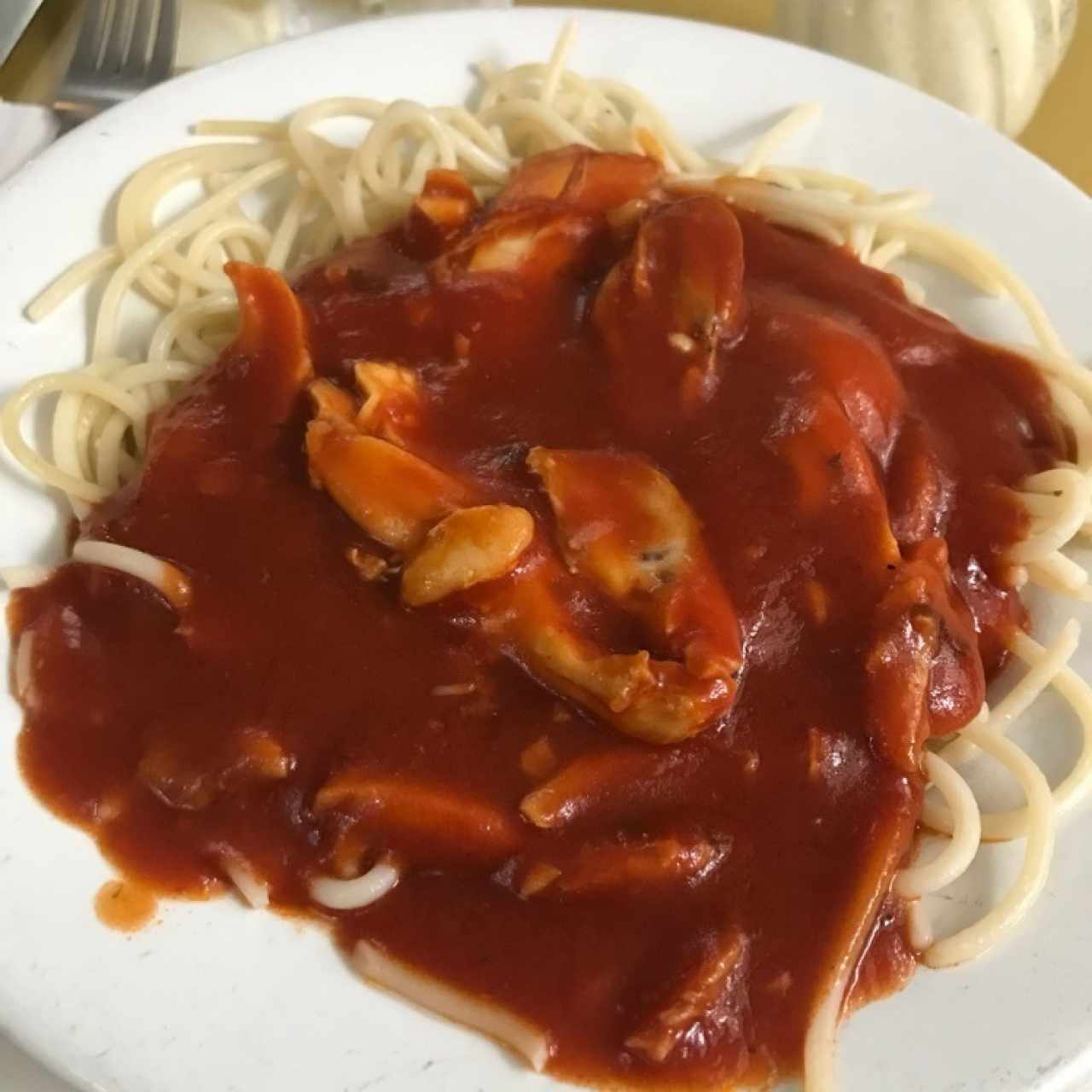 spaghetti con pollo