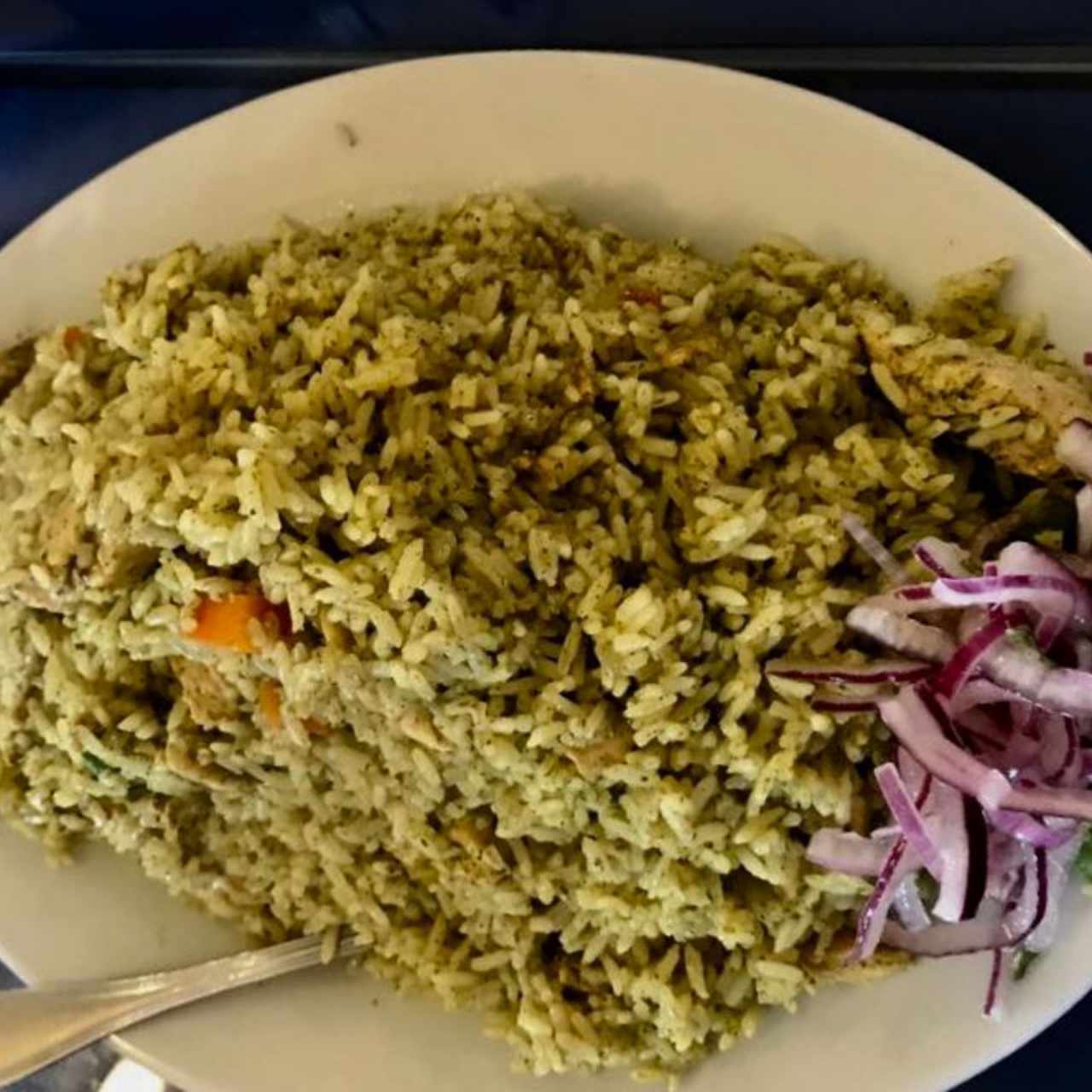 arroz verde. de pollo