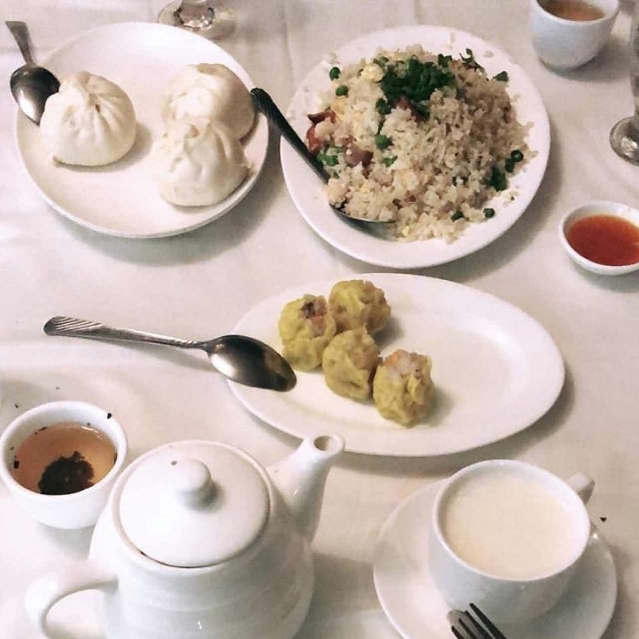 sui mai, ham pao y arroz estilo cantonés