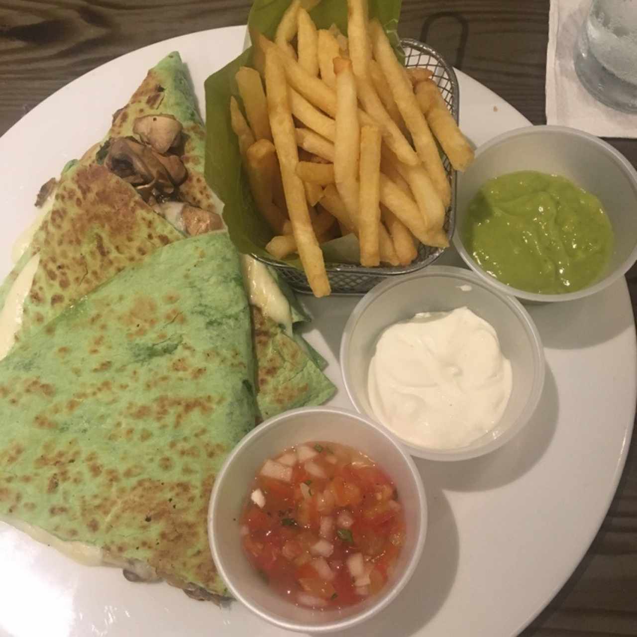 quesadilla de hongos , muy pero muy rico