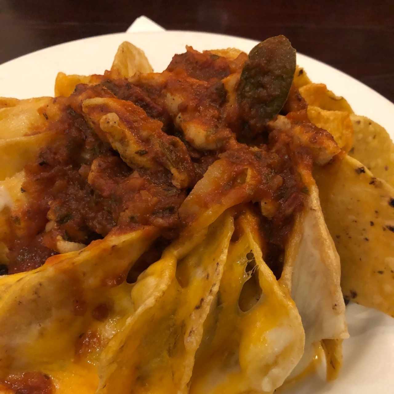 nachos con pollo