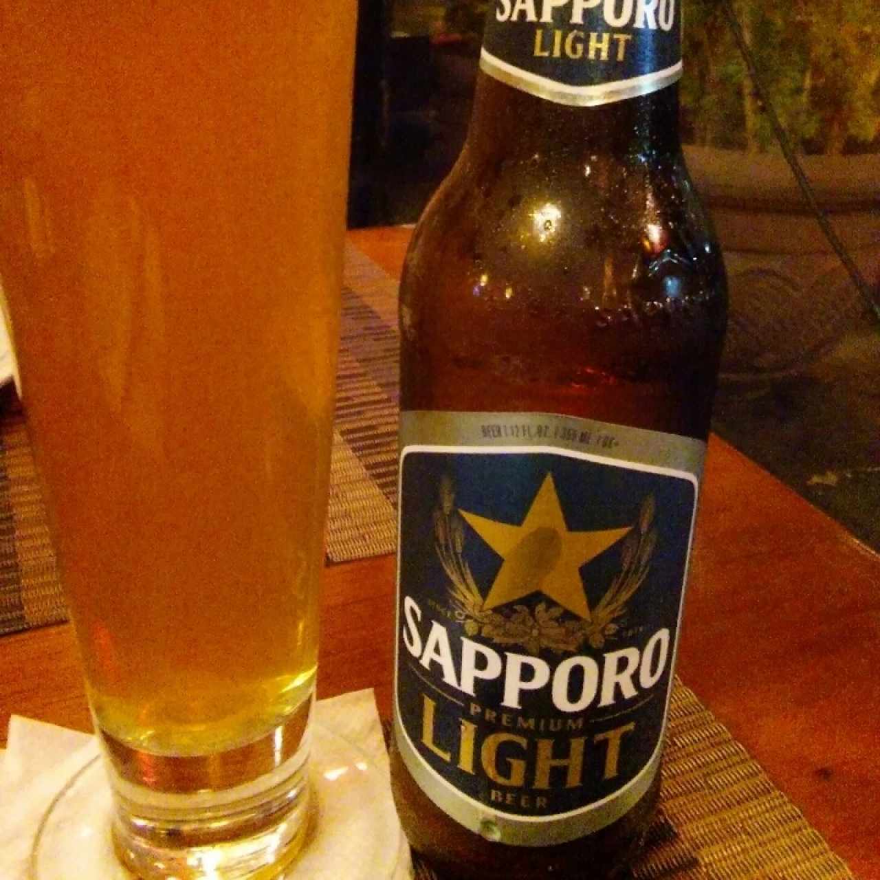 Sapporo light bien fría!!