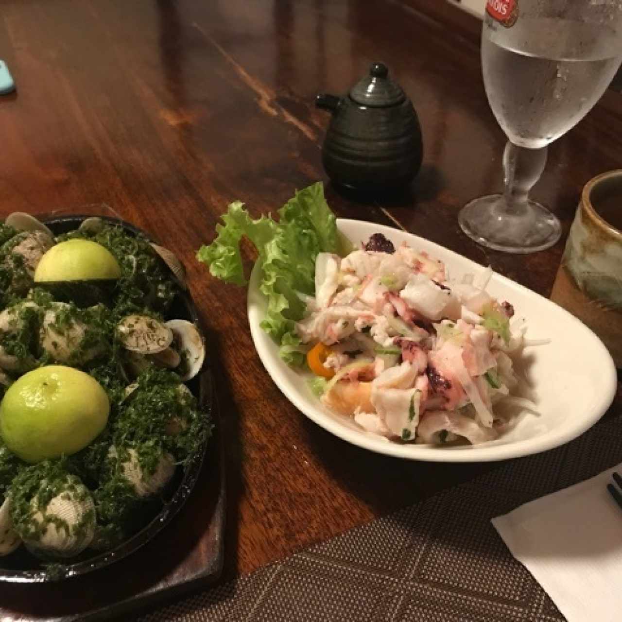 Almwjas y ceviche