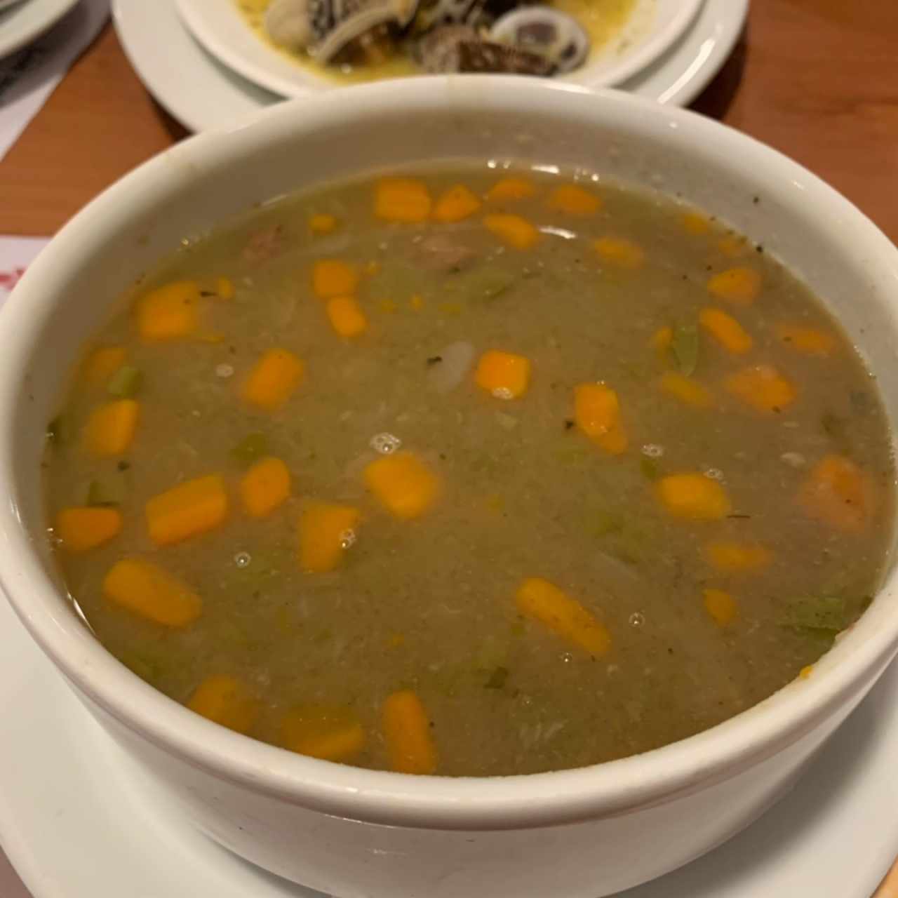 Sopa de Lenteja, estaba deliciosa. 