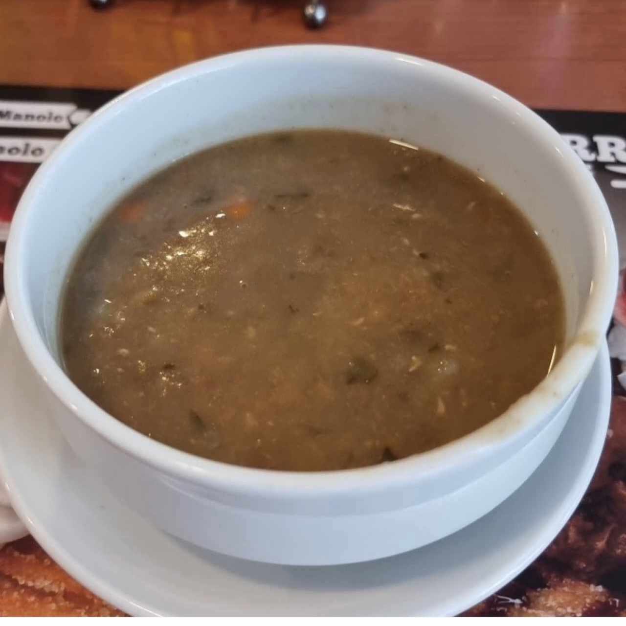 Sopa de lentejas