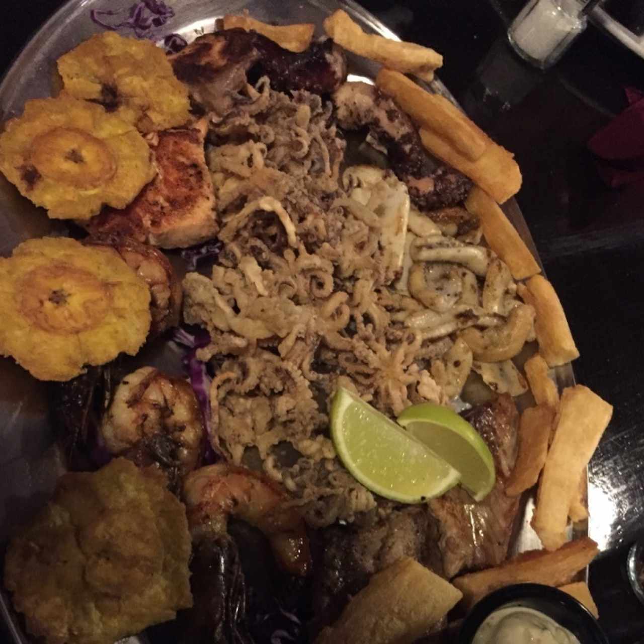 bandeja de mariscos