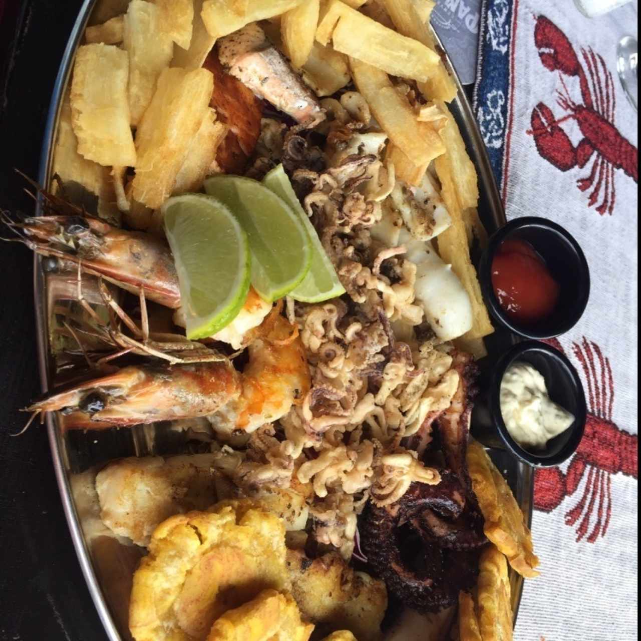 bandeja de mariscos