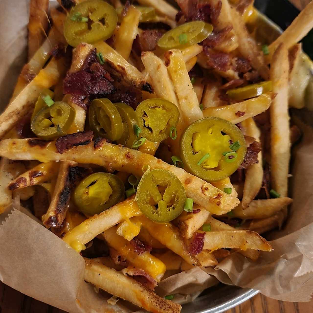 Chesse fries with bacon