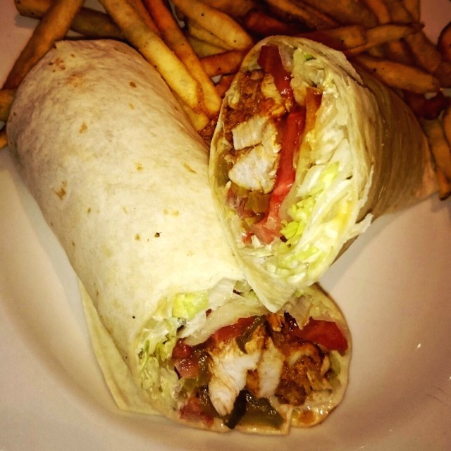 BBQ chicken wrap