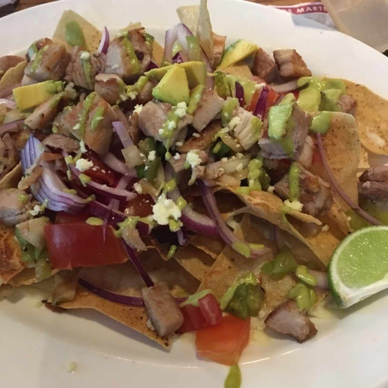 Nachos con puerco