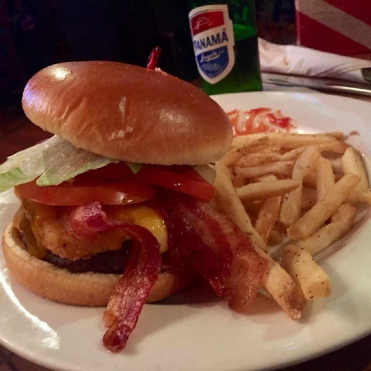 Friday’s bacon cheeseburger