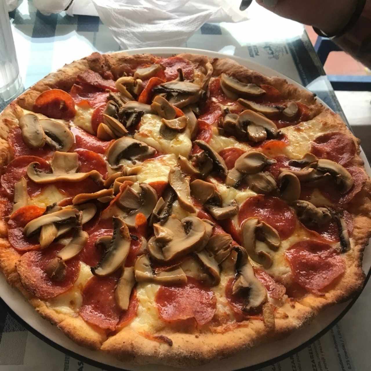 pizza de hongos