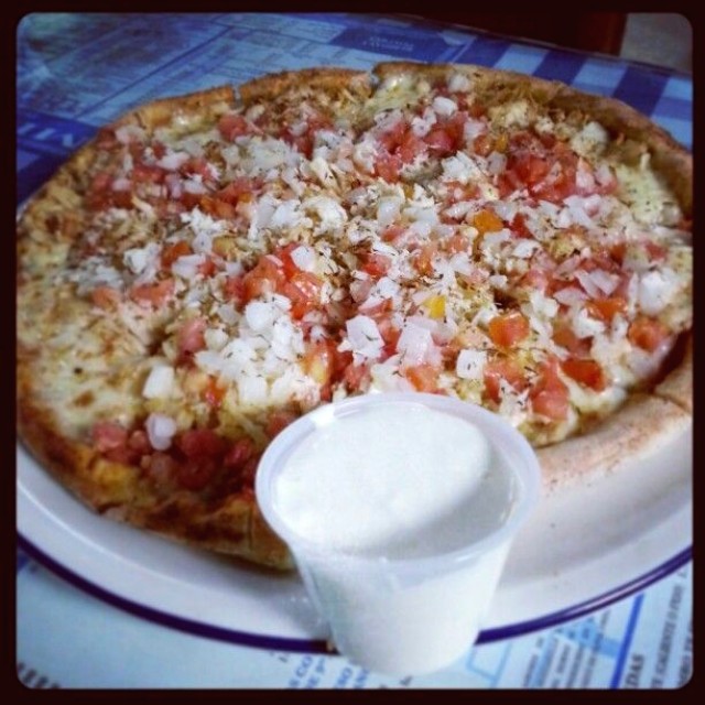 Pizza: "Pollo especial" (1/2 orden de "tzatziki")