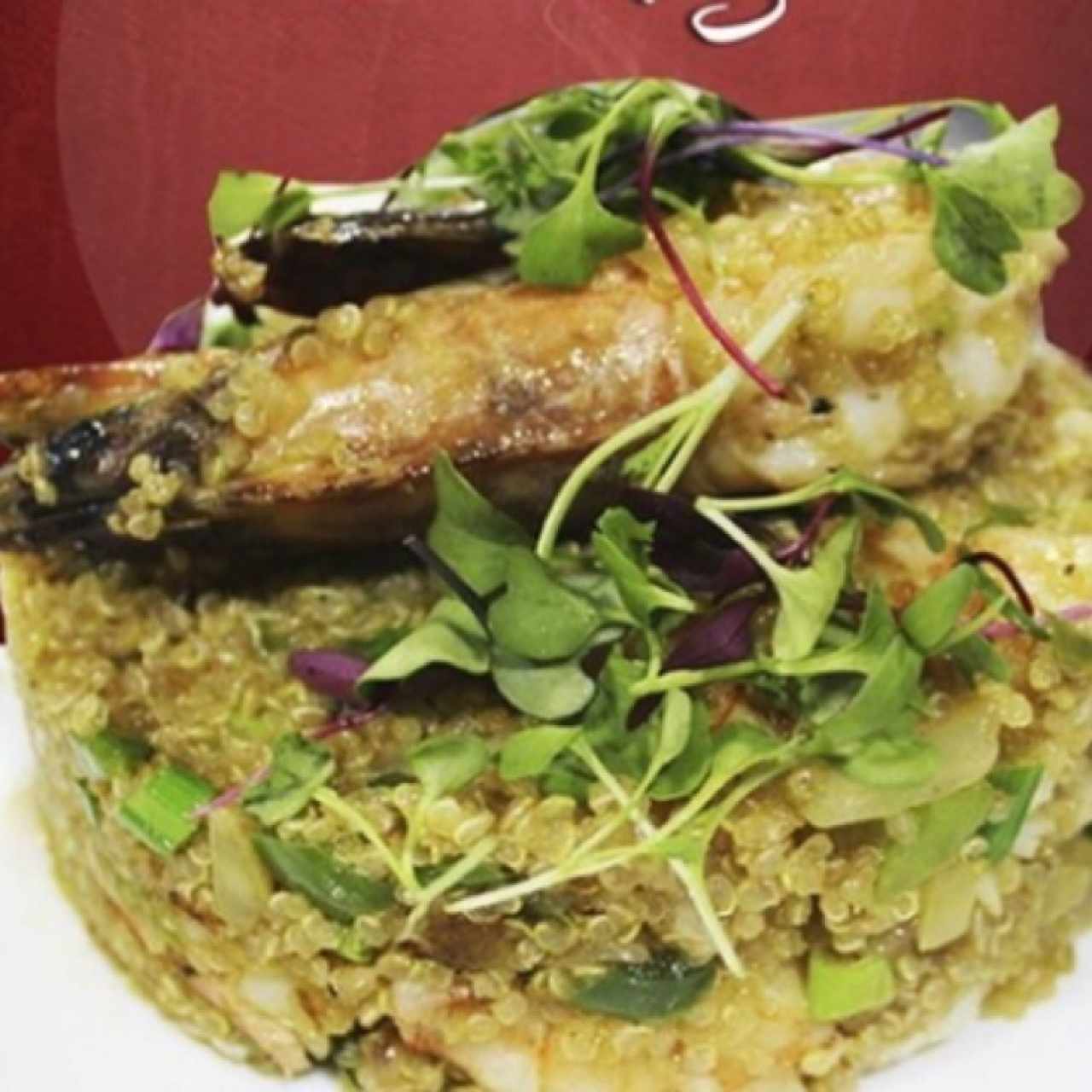 Quinoa con langistono  caliente 