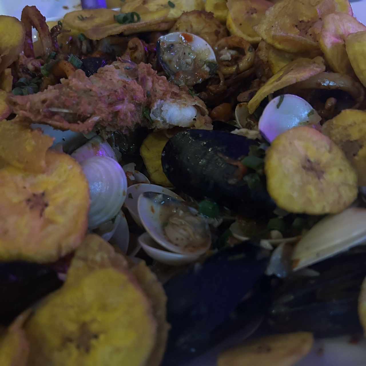 Picada de mariscos 