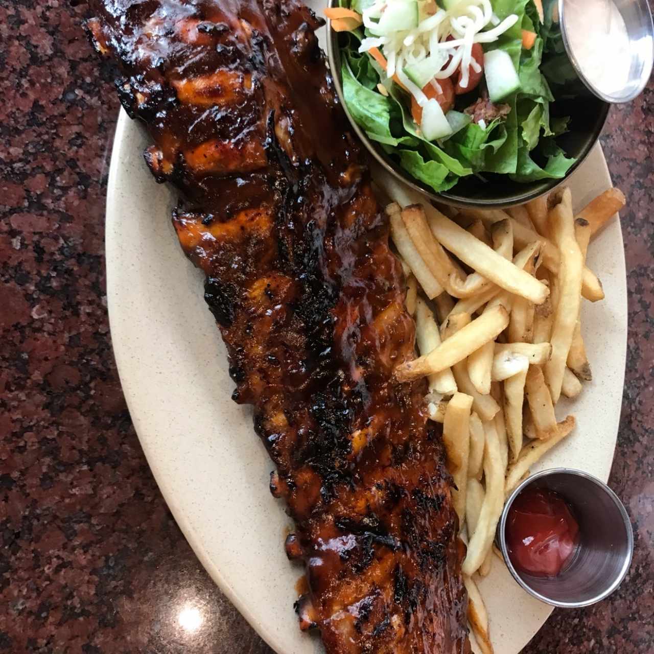 Baby back barbecue ribs