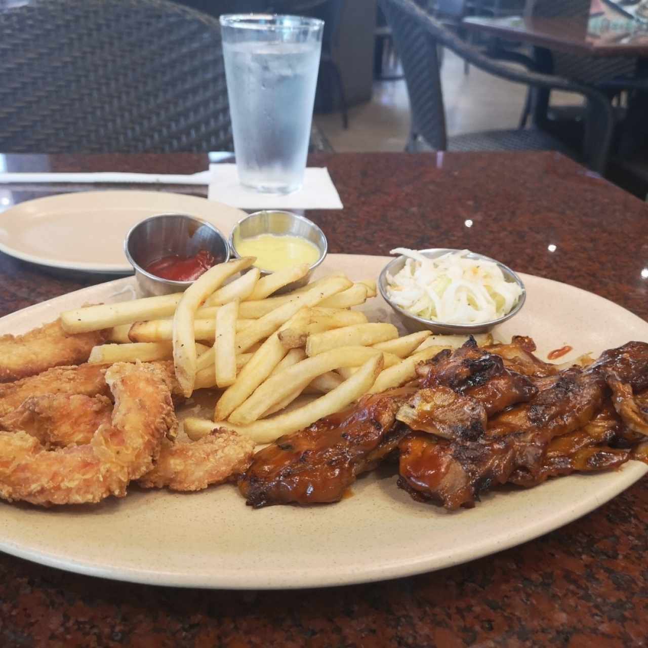 Combo short ribs and chicken fingers