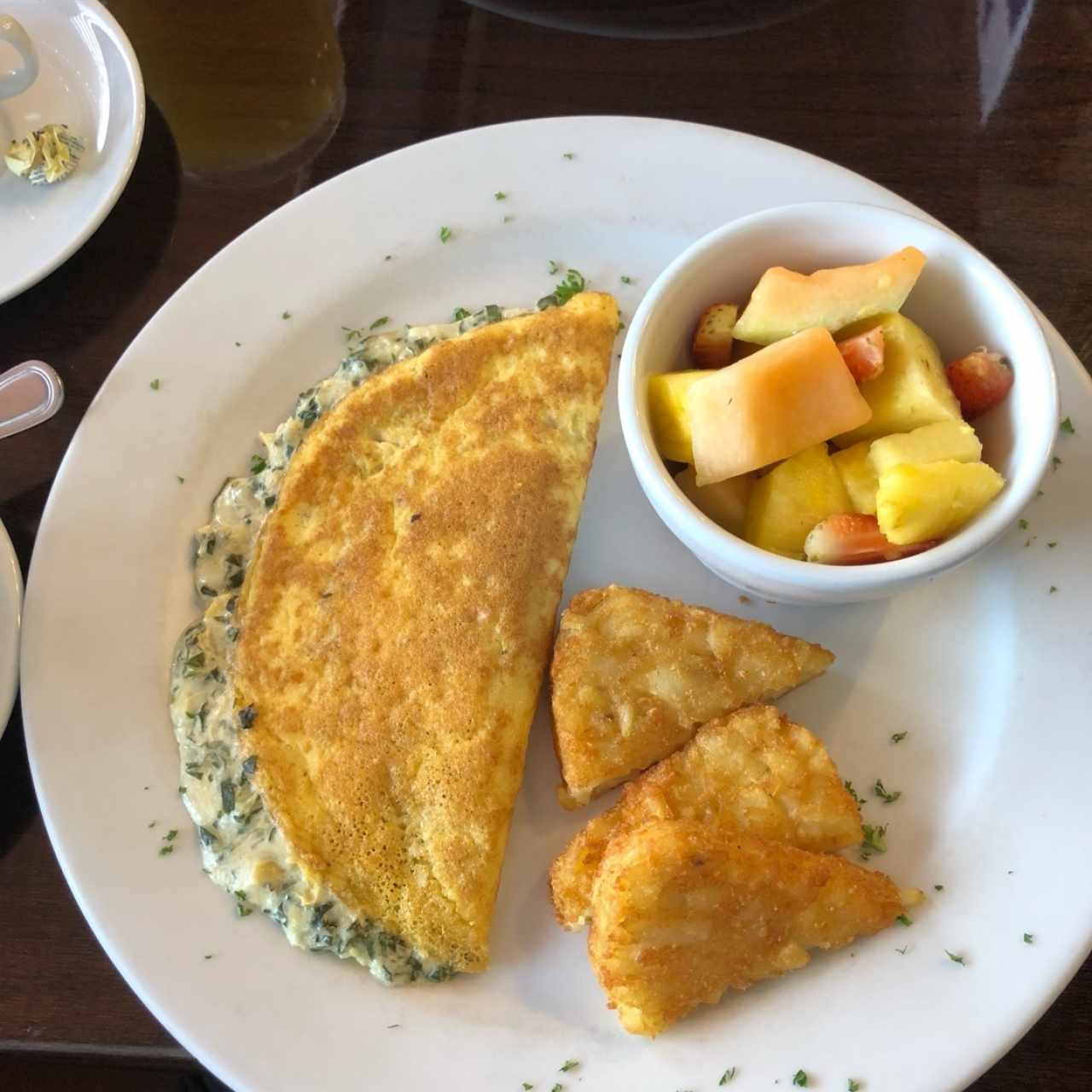 omelette with spinach 