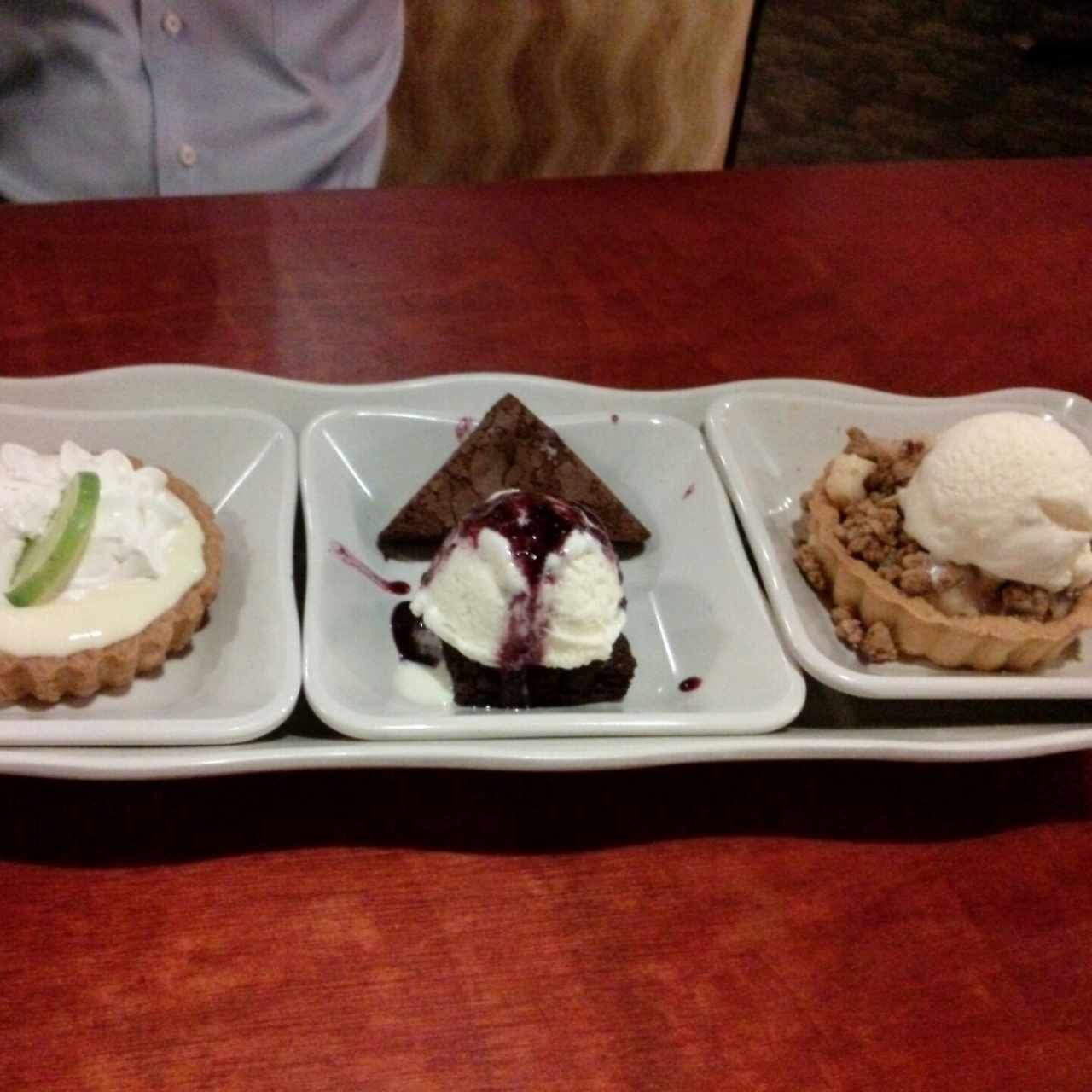 Trio de mini postres