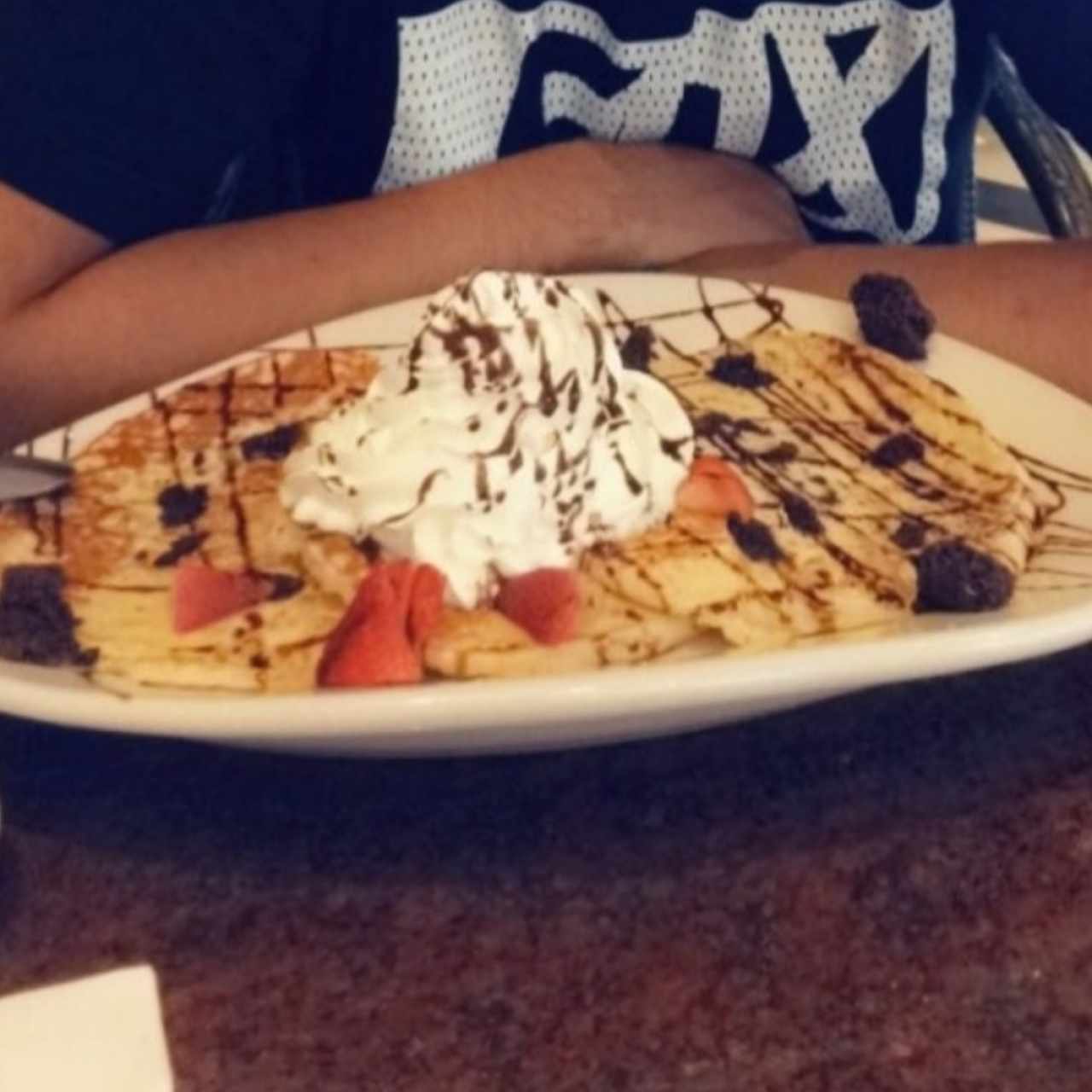 Pancake de Brownies y fresas