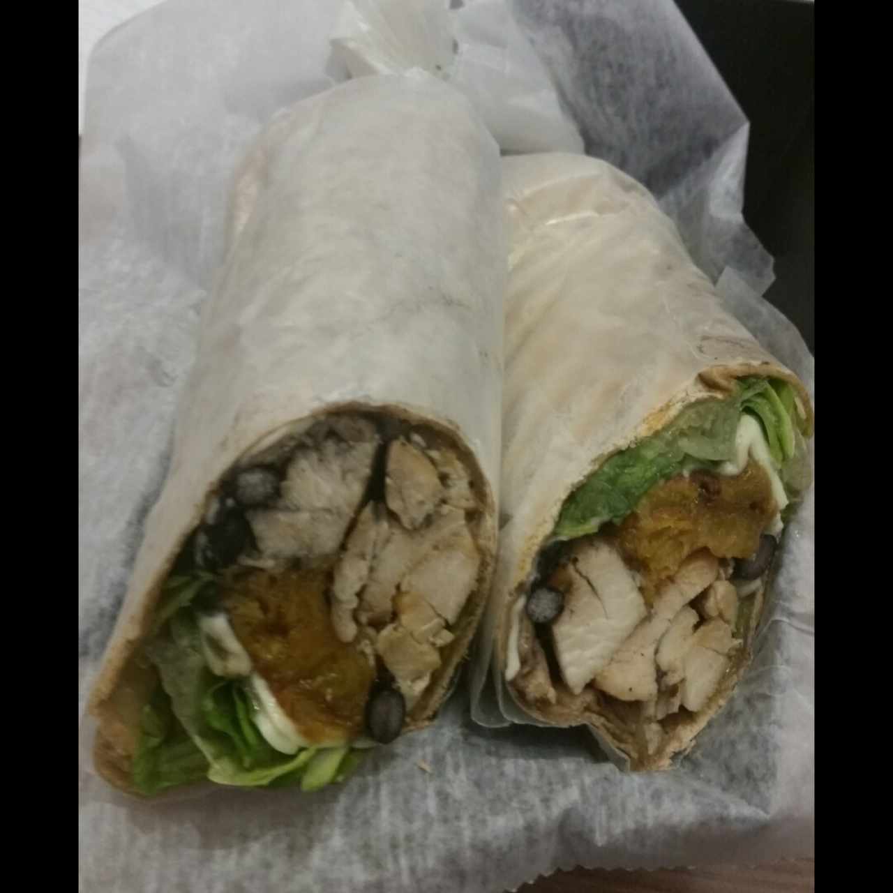 wrap de pollo madurado