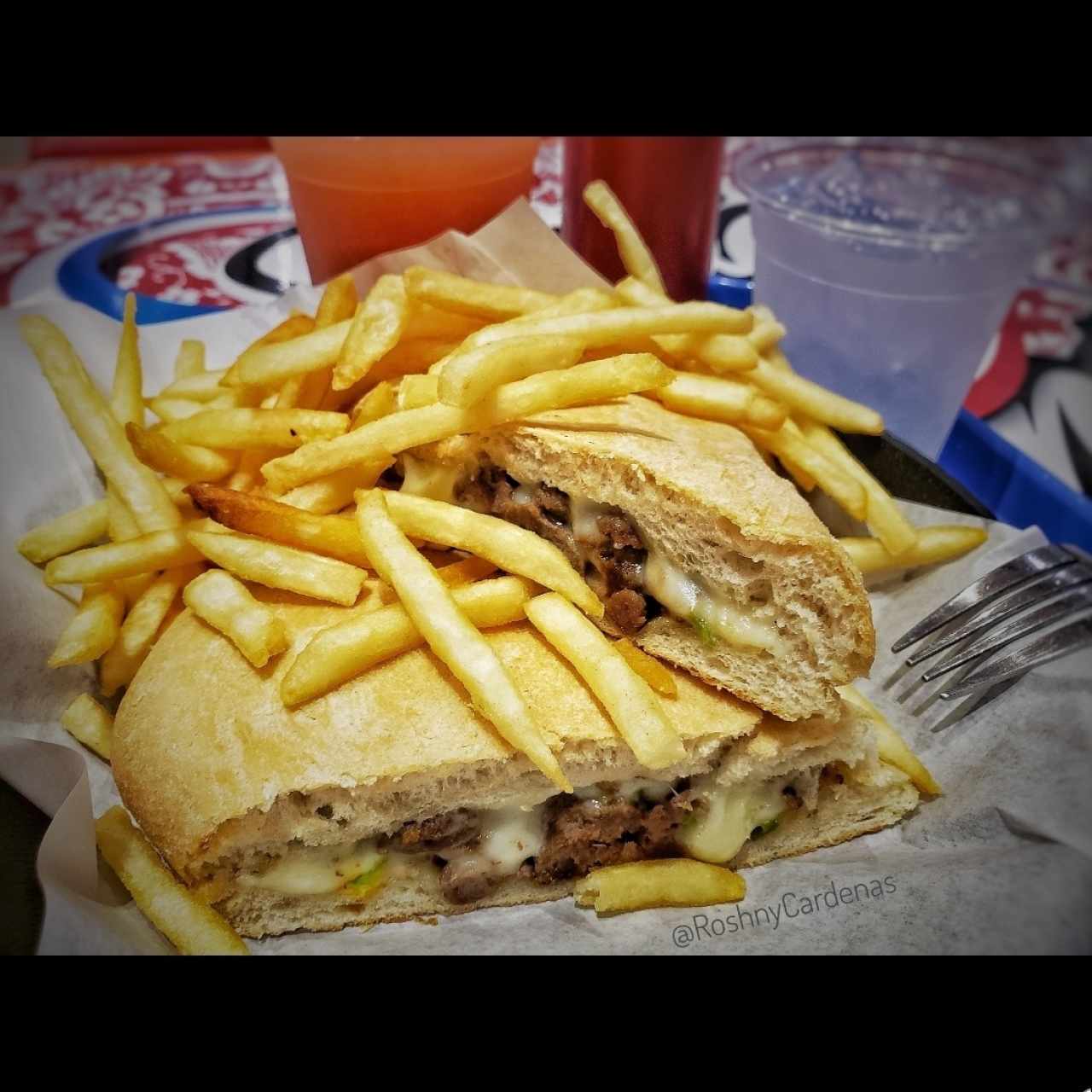 Philly Steak Sandwich - Nikos Café Tumba Muerto