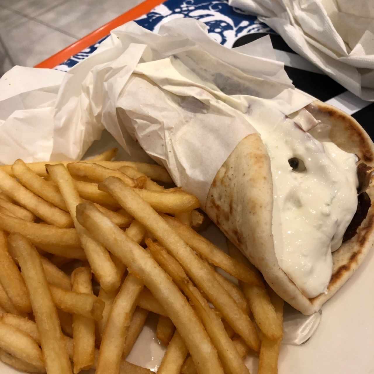 Gyro with fries 