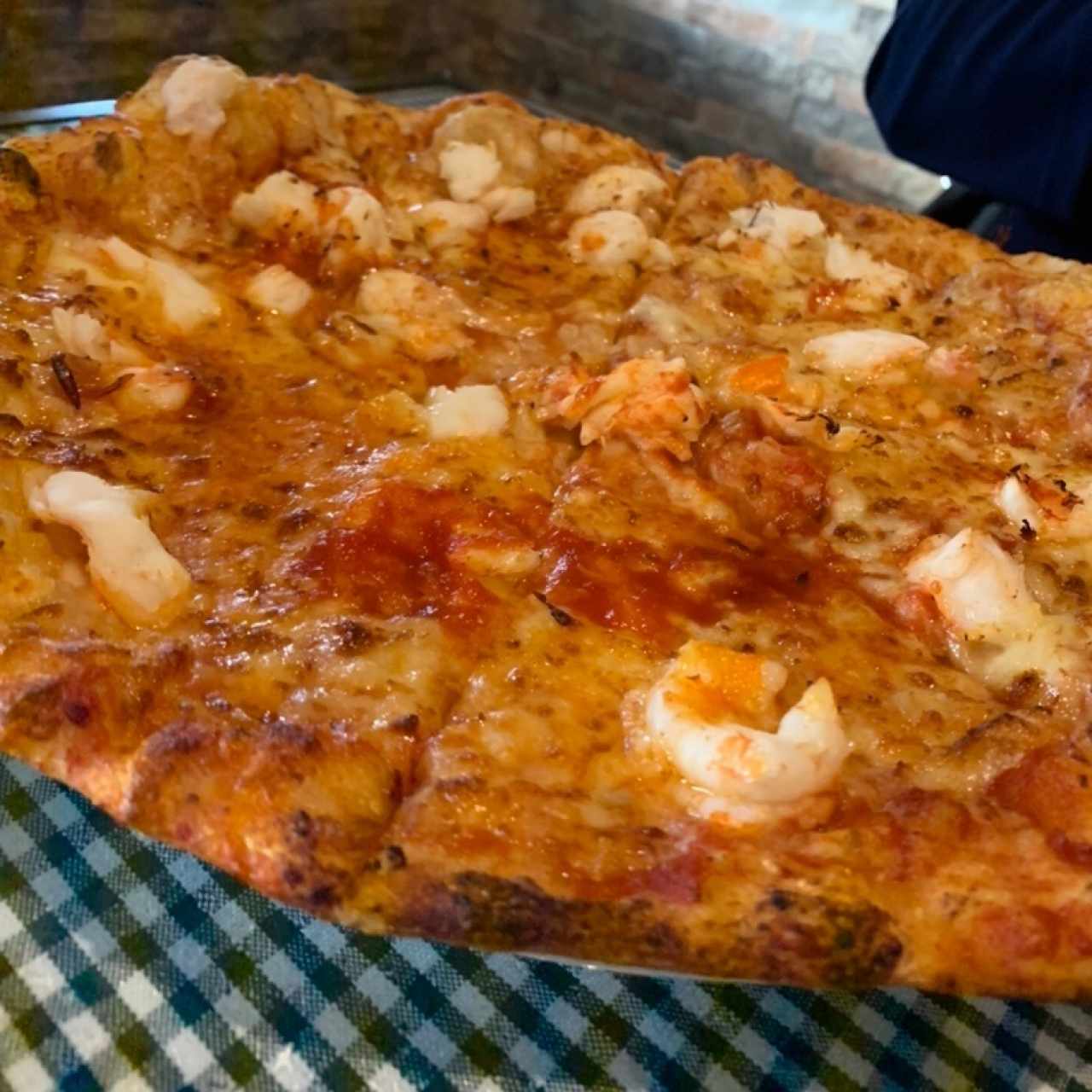 Pizza con Langostinos