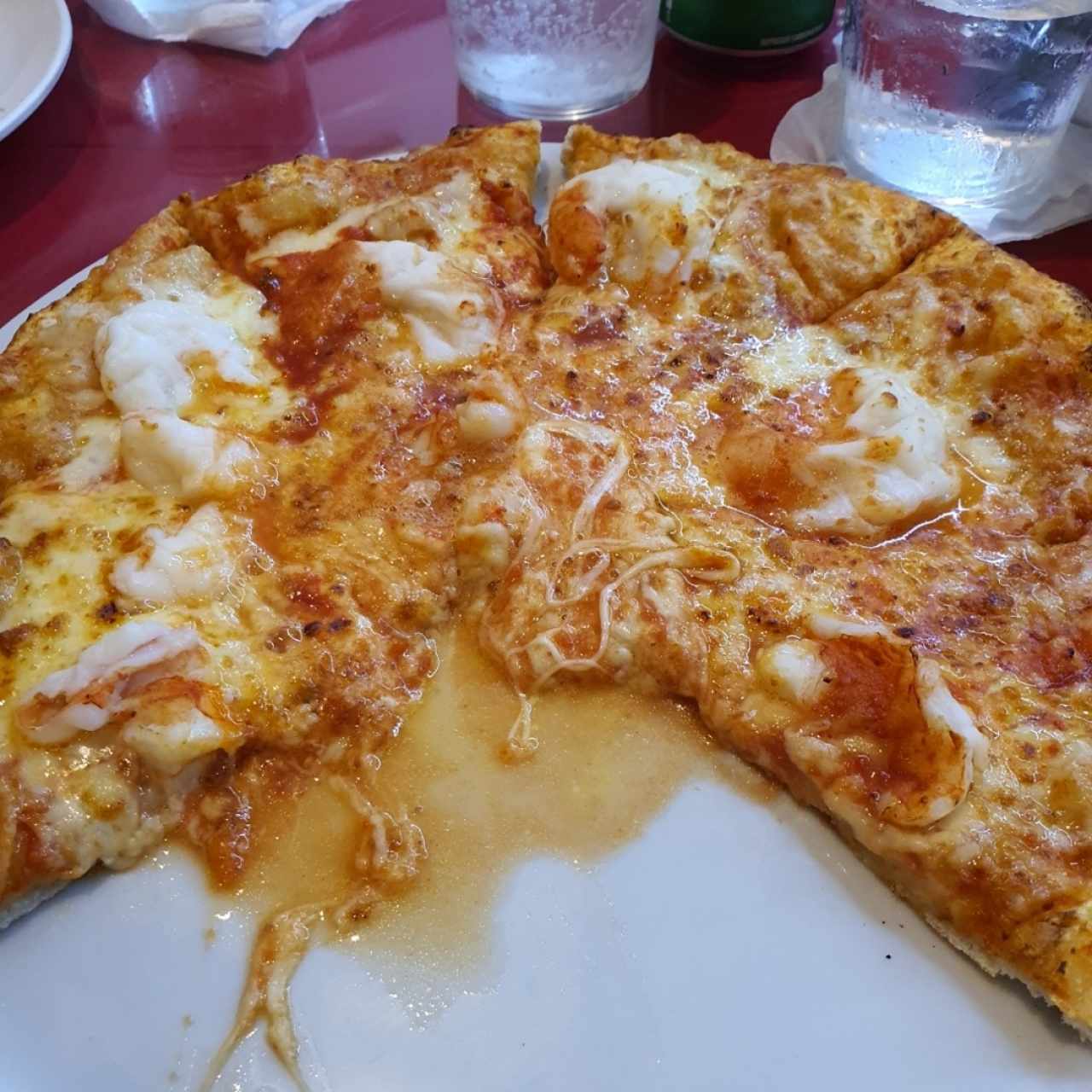 pizza de langostinos