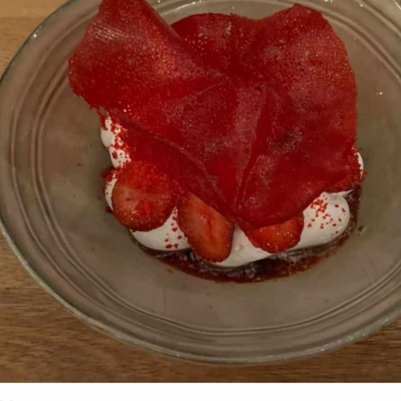 fresa con cream