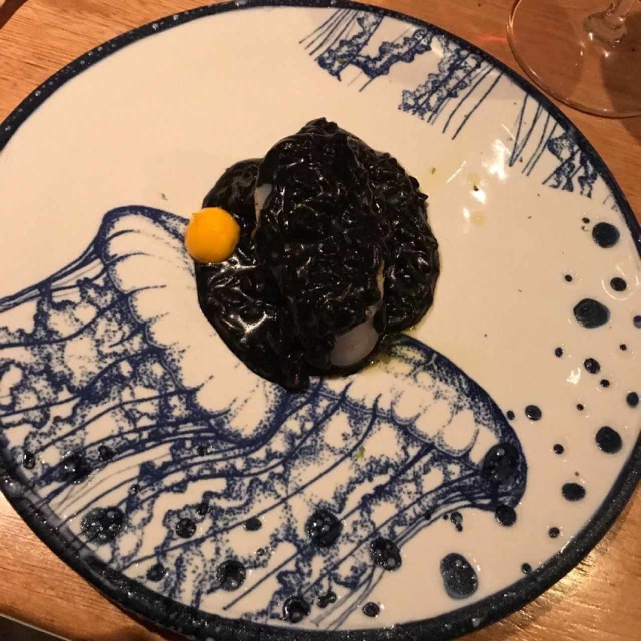 rissotto de calamares en su tinta