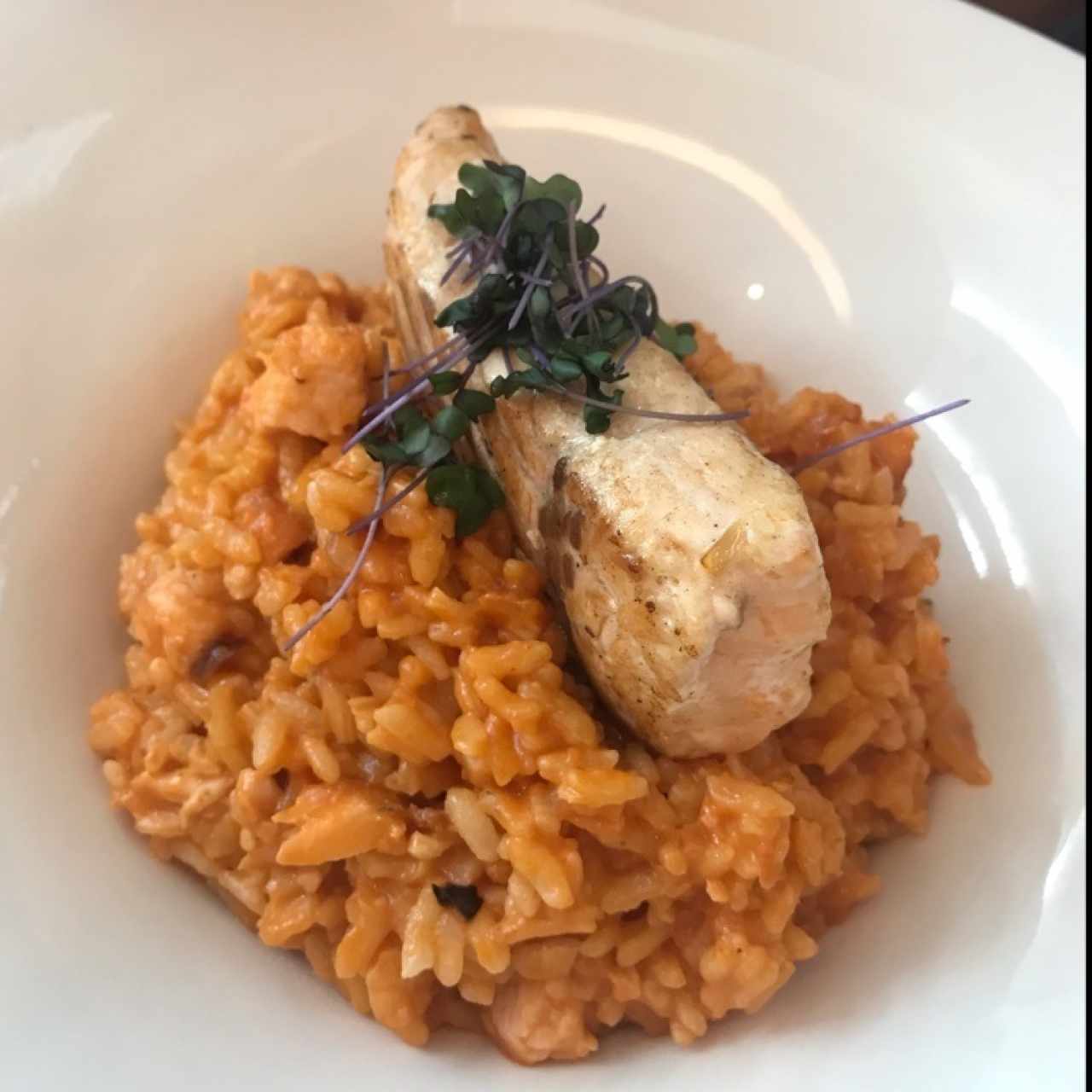 Rissotto con salmón 