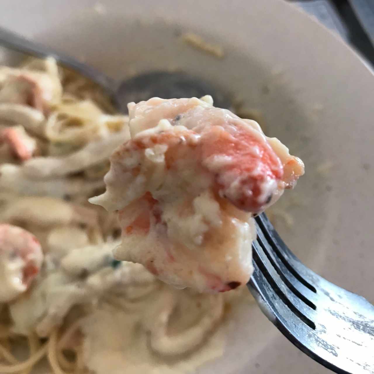 pasta con Camarones 