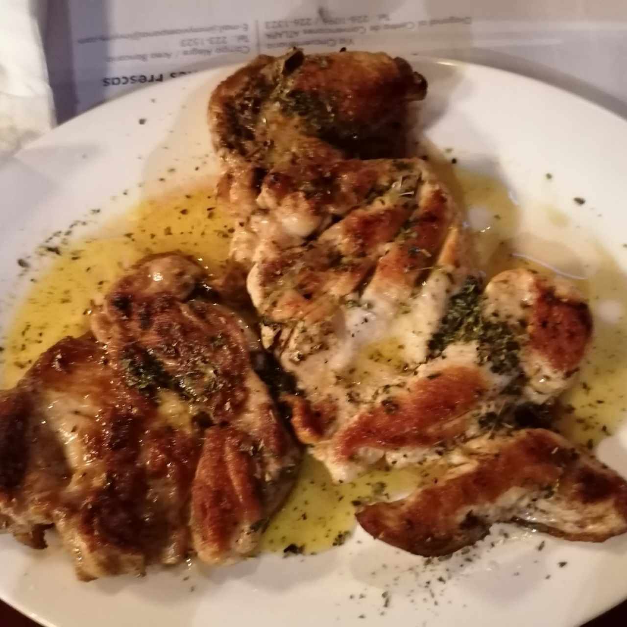 Pollo a la Griega Deshuesado