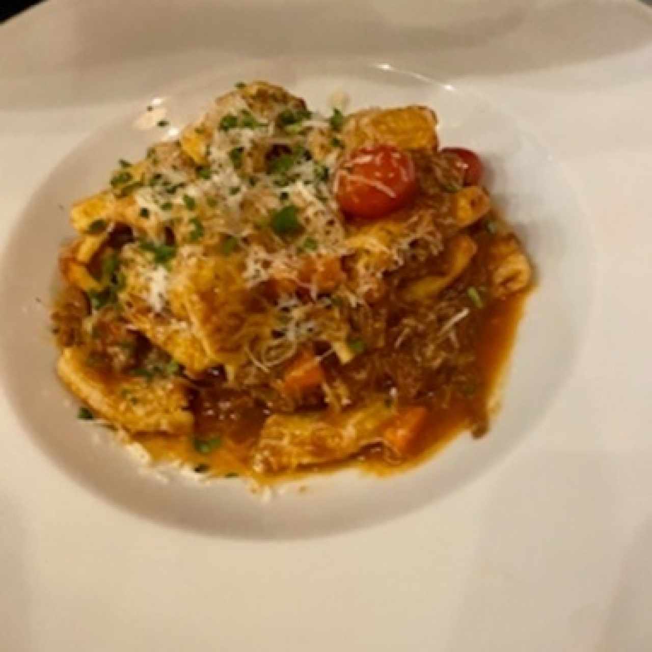 Menú - Rigatoni de shortrib 