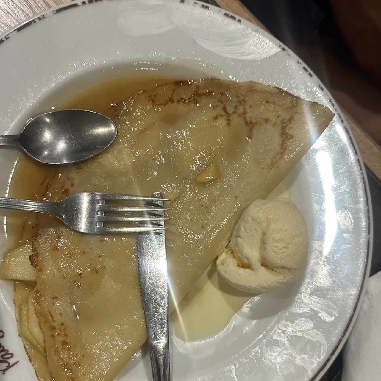 Crepe con Manzana al Ron