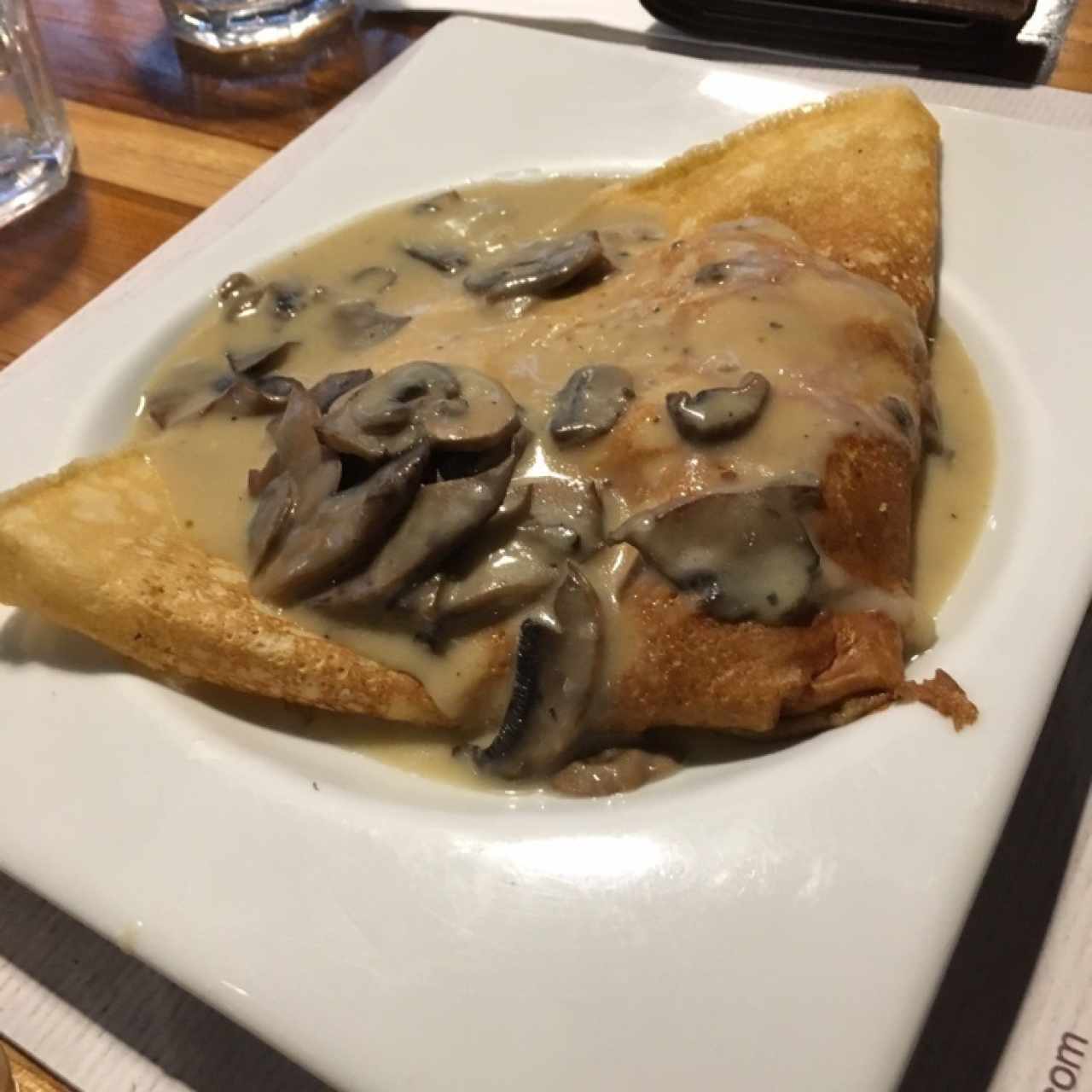 crepe de espinaca y champiñon