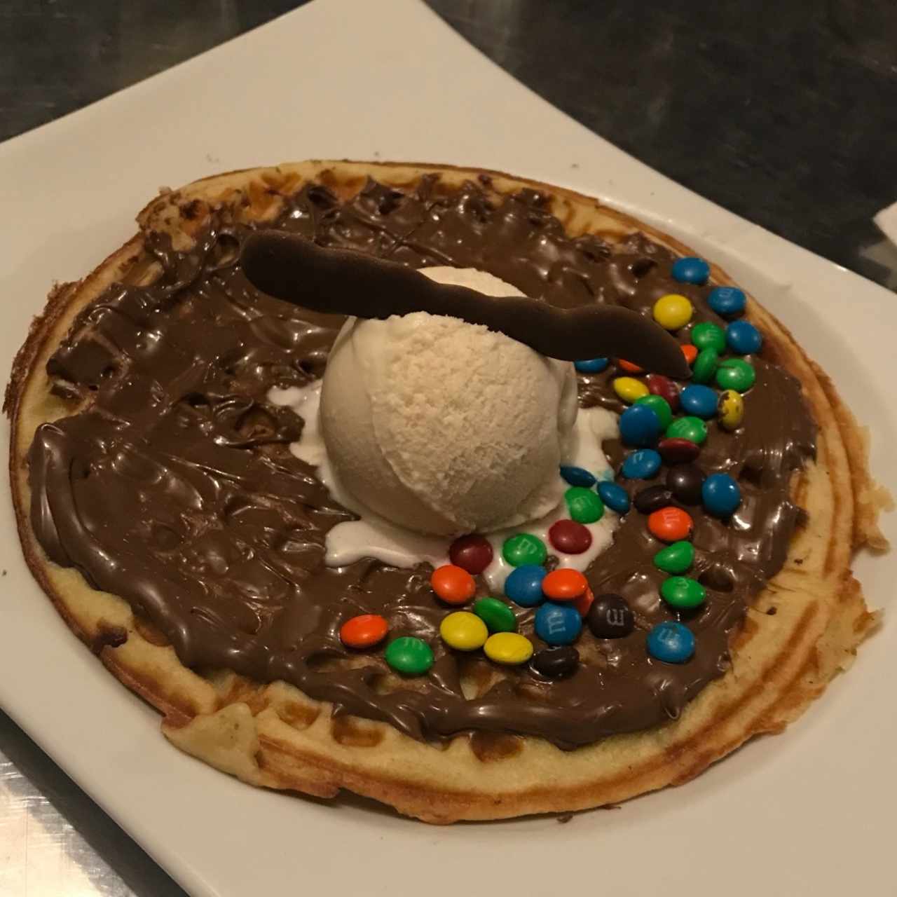 Crepe de Nutella con M&M’s