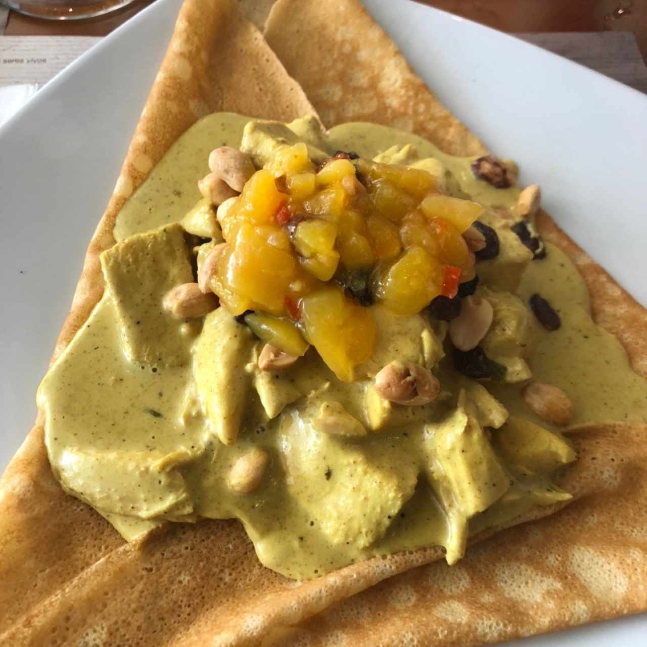 Crepes de Pollo al estilo Hindú