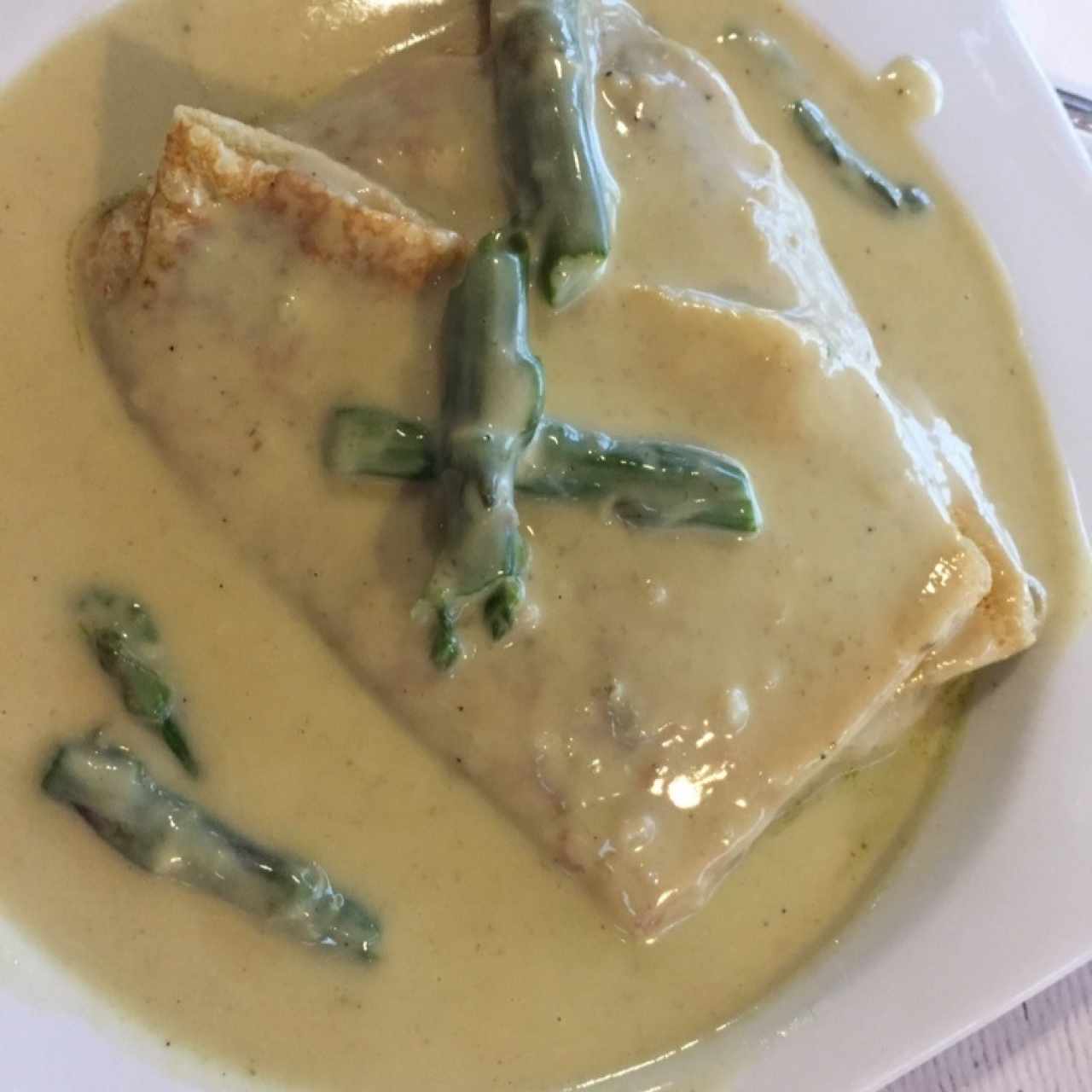 Espinaca con Queso y Esparragos o Champiñones