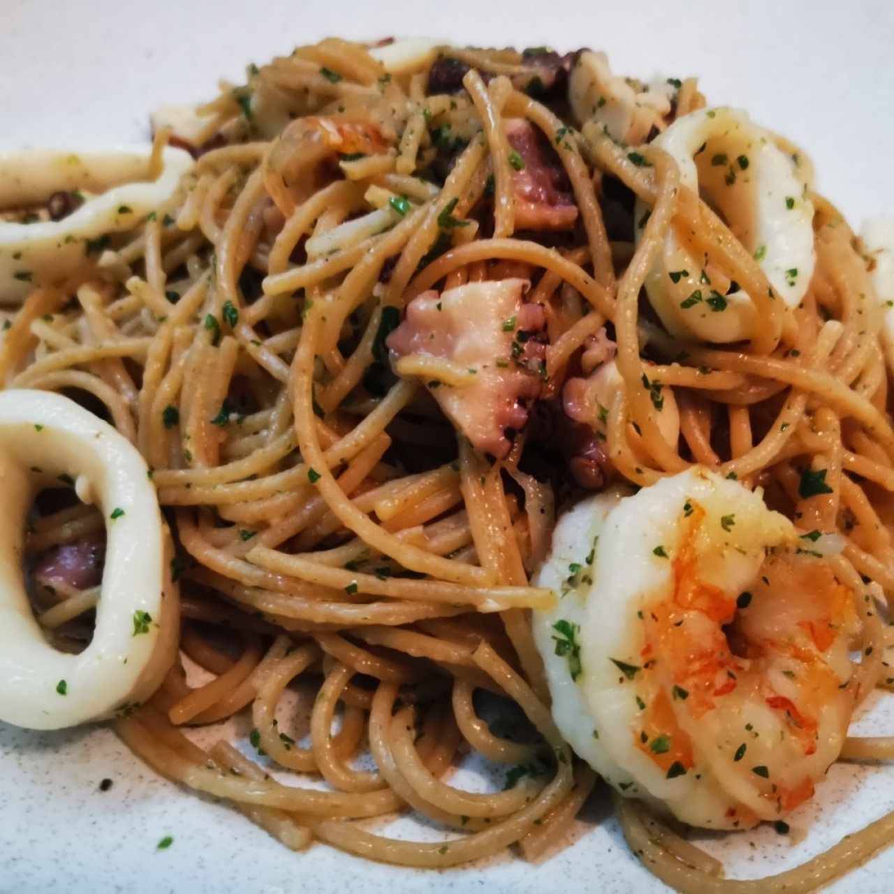 PASTAS LISAS - Spaghetti Integral a la pescatore