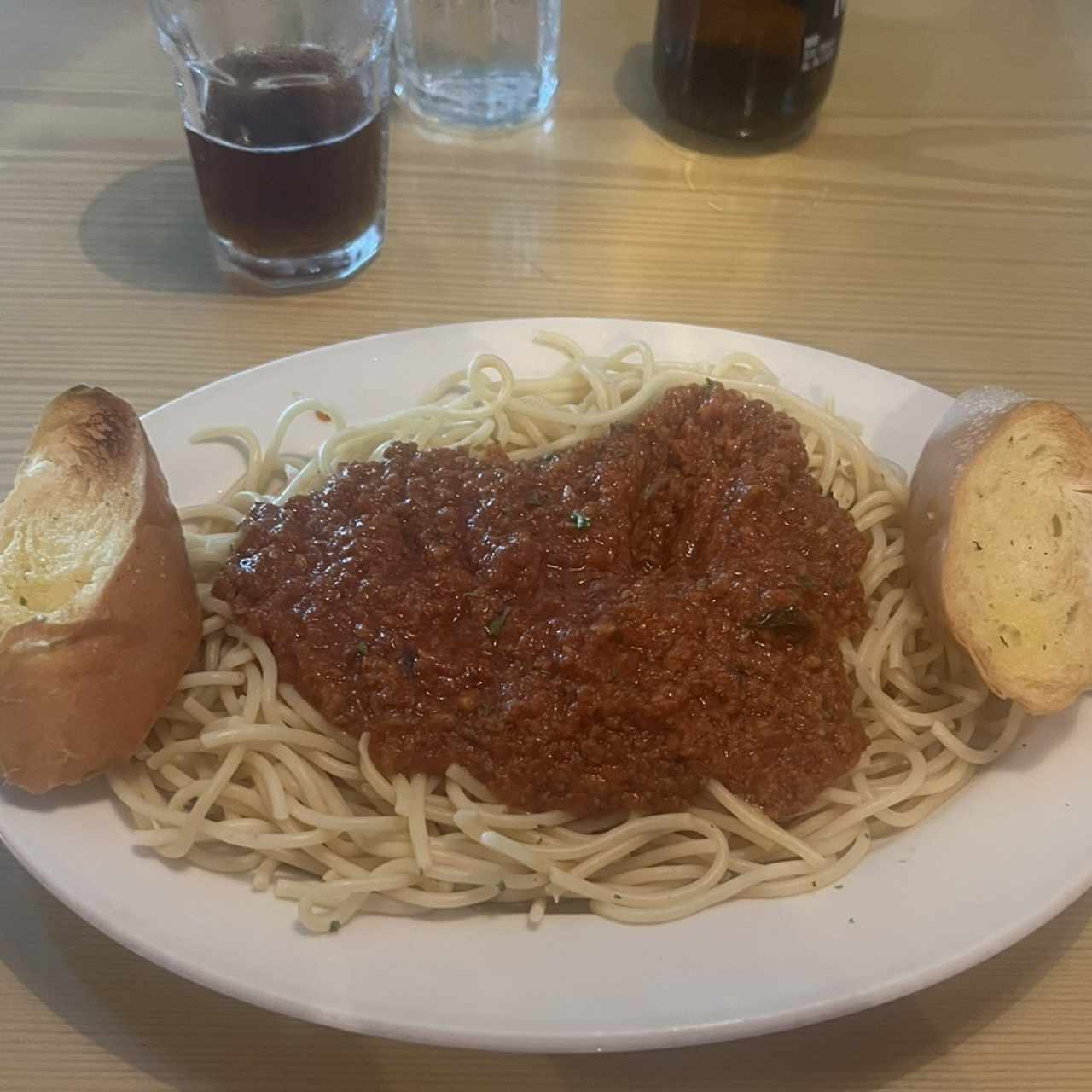 Spaghettis con boloñesa 