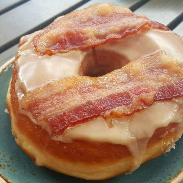 Bacon maple donut