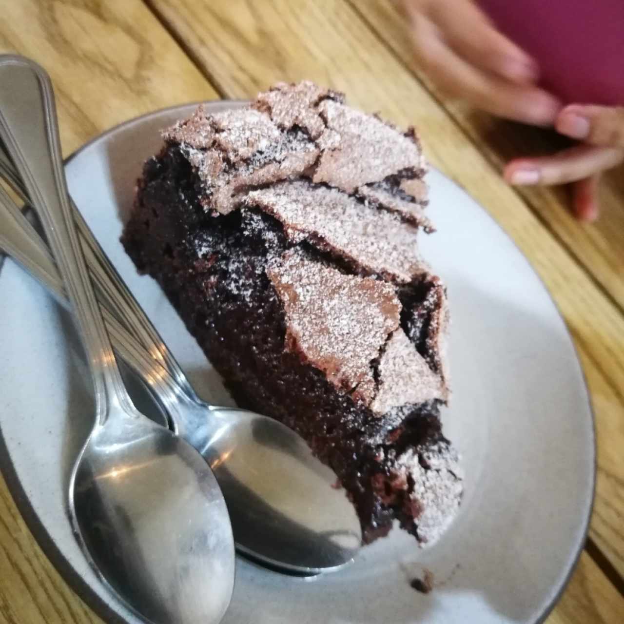 Brownie with chocolate mousse