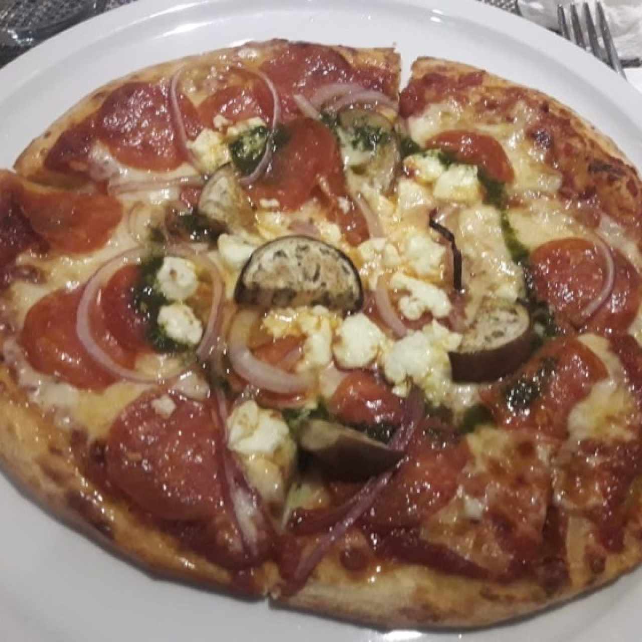 Pizza con berenjena 