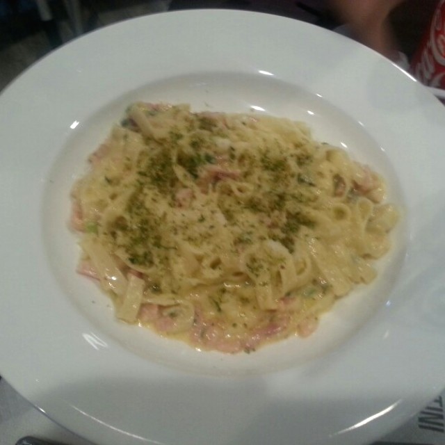 Fetuccini a la carbonara