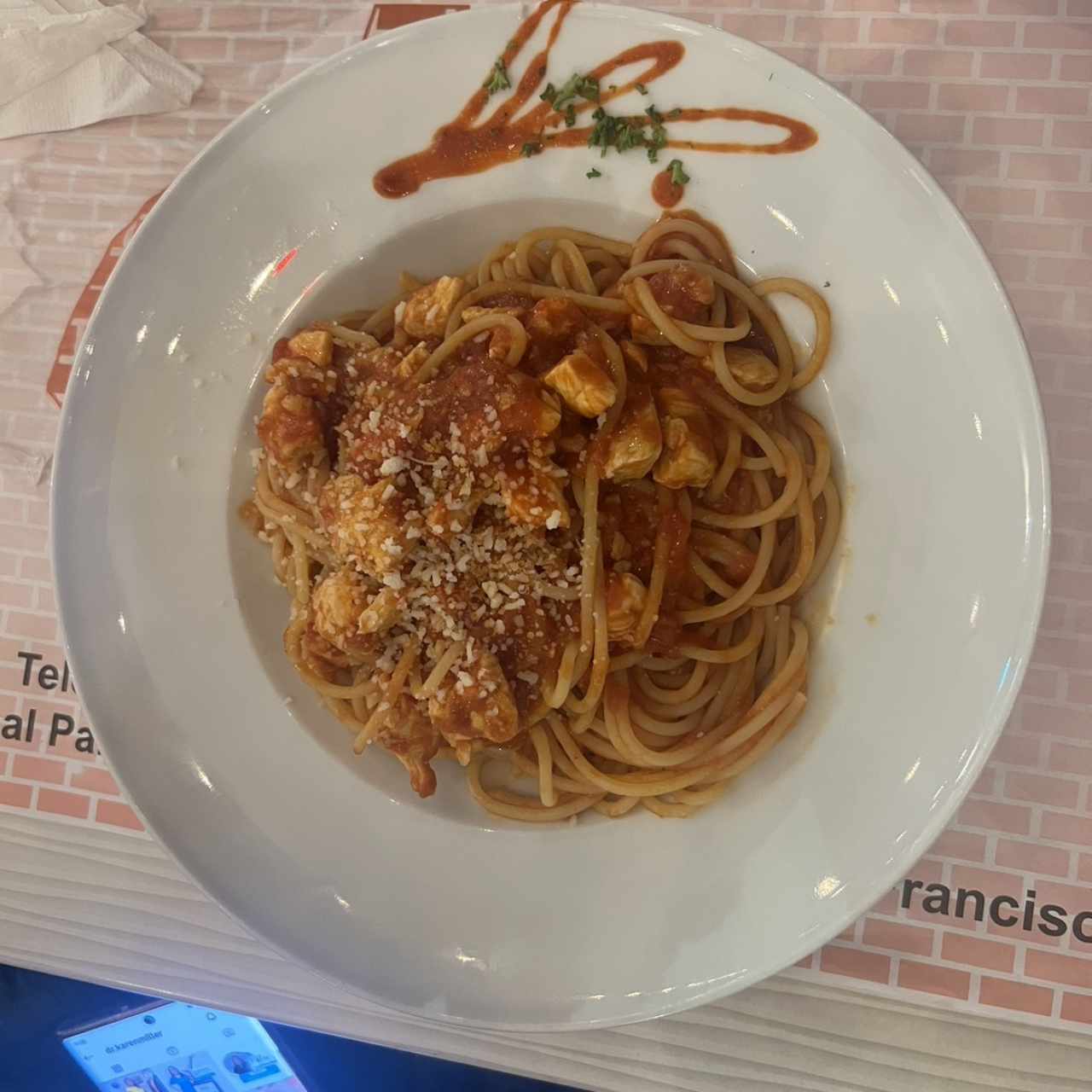 Spaghetti con pollo